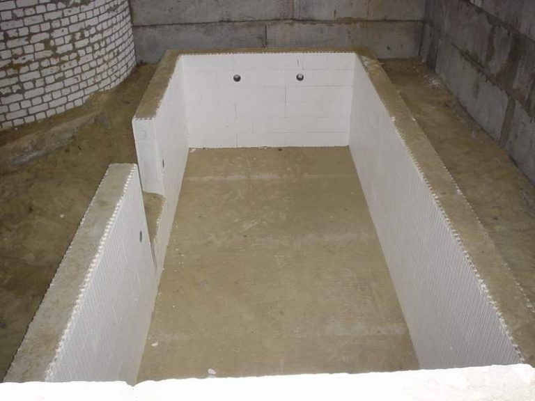 пенополистирол бетон в бассейне